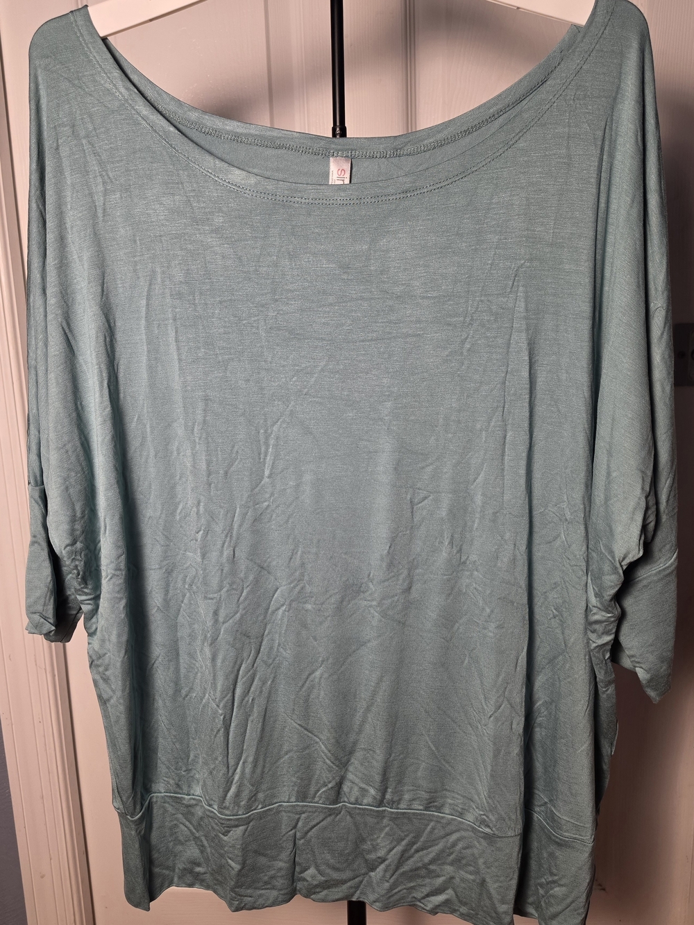 Women's Relaxed Boatneck Tee in Light Blue 3xl